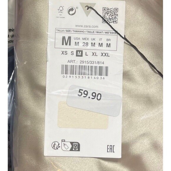 Zara NWT Satin Slip Dress Women’s Size Medium Gold Midi Camisole Style - Picture 9 of 9